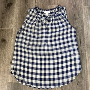❤️Liz Claiborne, size small Sleeveless top blue and white casual verstile